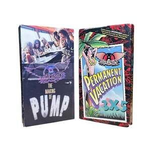Aerosmith The Making of Pump and Permanent Vacation 3x5 Vintage VHS Lot